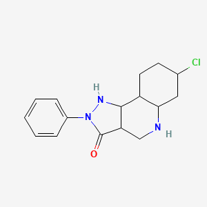 7-chloro-2-phenyl-3a,4,5,5a,6,7,8,9,9a,9b-decahydro-1H-pyrazolo[4,3-c]quinolin-3-one