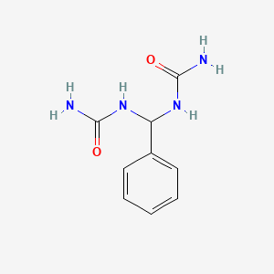 molecular formula C9H12N4O2 B15096819 Urea, N,N''-(phenylmethylene)bis- CAS No. 23865-30-7