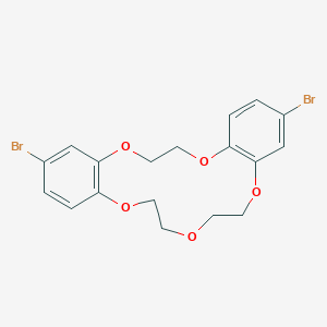 molecular formula C18H18Br2O5 B15096856 Dibenzo[b,h][1,4,7,10,13]pentaoxacyclopentadecin, 2,13-dibromo-6,7,9,10,17,18-hexahydro- CAS No. 313505-86-1