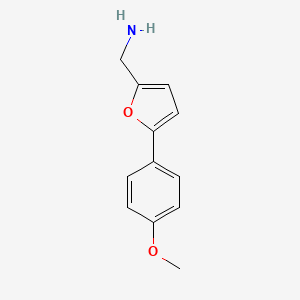 molecular formula C12H13NO2 B15096865 C-[5-(4-Methoxy-phenyl)-furan-2-yl]-methylamine 