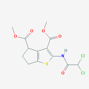 dimethyl 2-[(dichloroacetyl)amino]-5,6-dihydro-4H-cyclopenta[b]thiophene-3,4-dicarboxylate