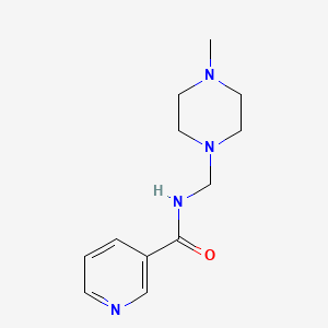 molecular formula C12H18N4O B15096909 Nicotinamide, N-(4-methyl-1-piperazinylmethyl)- CAS No. 38221-46-4