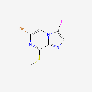 6-Bromo-3-iodo-8-(methylthio)imidazo[1,2-a]pyrazine