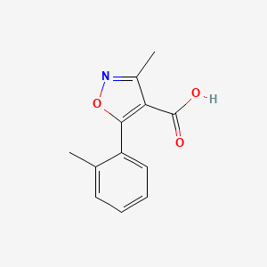 molecular formula C12H11NO3 B15096913 3-Methyl-5-(2-methylphenyl)-1,2-oxazole-4-carboxylic acid CAS No. 91569-56-1