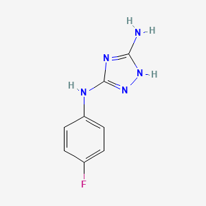 molecular formula C8H8FN5 B15096944 N3-(4-fluoro-phenyl)-1H-[1,2,4]triazole-3,5-diamine 