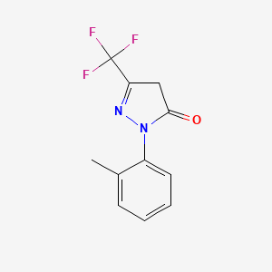 molecular formula C11H9F3N2O B15096968 1-o-tolyl-3-(trifluoromethyl)-1H-pyrazol-5(4H)-one 