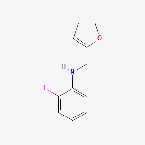 molecular formula C11H10INO B15096981 N-(furan-2-ylmethyl)-2-iodoaniline 