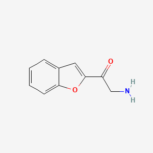 molecular formula C10H9NO2 B15097005 Ethanone, 2-amino-1-(2-benzofuranyl)- 