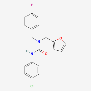 molecular formula C19H16ClFN2O2 B15097024 3-(4-Chlorophenyl)-1-(4-fluorobenzyl)-1-(furan-2-ylmethyl)urea 