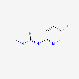 molecular formula C8H10ClN3 B15097029 5-Chloro-2-(dimethylamino)methyleneaminopyridine CAS No. 36172-58-4