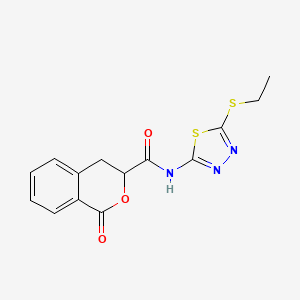 N-[5-(ethylsulfanyl)-1,3,4-thiadiazol-2-yl]-1-oxo-3,4-dihydro-1H-2-benzopyran-3-carboxamide