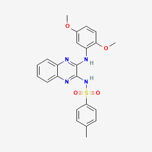 N-[3-(2,5-dimethoxyanilino)quinoxalin-2-yl]-4-methylbenzenesulfonamide