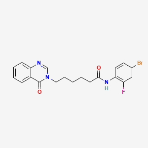 molecular formula C20H19BrFN3O2 B15097089 N-(4-bromo-2-fluorophenyl)-6-(4-oxoquinazolin-3(4H)-yl)hexanamide 