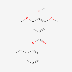 molecular formula C19H22O5 B15097111 2-(Methylethyl)phenyl 3,4,5-trimethoxybenzoate 