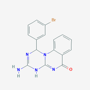 3-amino-1-(3-bromophenyl)-1,4-dihydro-6H-[1,3,5]triazino[1,2-a]quinazolin-6-one