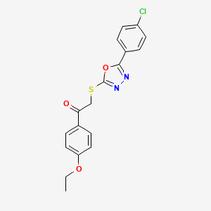 2-((5-(4-Chlorophenyl)-1,3,4-oxadiazol-2-yl)thio)-1-(4-ethoxyphenyl)ethanone