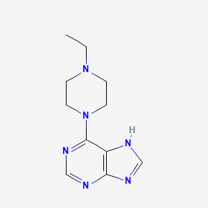 molecular formula C11H16N6 B15097141 6-(4-ethylpiperazin-1-yl)-7H-purine 