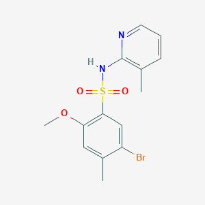 5-bromo-2-methoxy-4-methyl-N-(3-methylpyridin-2-yl)benzenesulfonamide