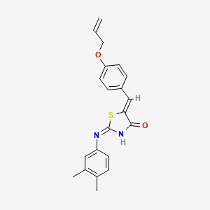 molecular formula C21H20N2O2S B15097228 (2Z,5Z)-2-[(3,4-dimethylphenyl)imino]-5-[4-(prop-2-en-1-yloxy)benzylidene]-1,3-thiazolidin-4-one 