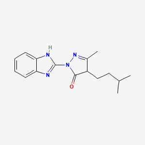 2-(1H-benzimidazol-2-yl)-5-methyl-4-(3-methylbutyl)-2,4-dihydro-3H-pyrazol-3-one