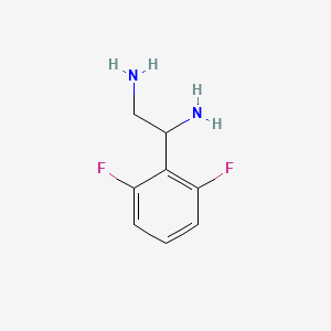 molecular formula C8H10F2N2 B15097239 1-(2,6-Difluorophenyl)ethane-1,2-diamine 