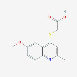 molecular formula C13H13NO3S B15097254 (6-Methoxy-2-methyl-quinolin-4-ylsulfanyl)-acetic acid 