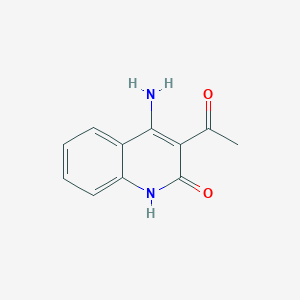 molecular formula C11H10N2O2 B15097257 3-acetyl-4-amino-2-(1H)quinolinone 