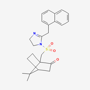 7,7-dimethyl-1-[({2-[(naphthalen-1-yl)methyl]-4,5-dihydro-1H-imidazol-1-yl}sulfonyl)methyl]bicyclo[2.2.1]heptan-2-one