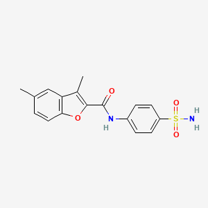 3,5-dimethyl-N-(4-sulfamoylphenyl)-1-benzofuran-2-carboxamide