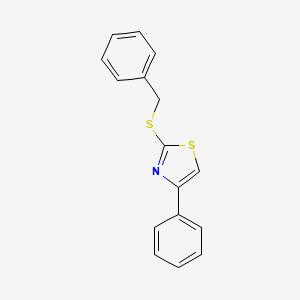 molecular formula C16H13NS2 B15097303 4-phenyl-2-[(phenylmethyl)thio]Thiazole 