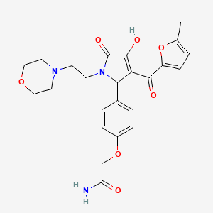 2-(4-{4-hydroxy-3-[(5-methylfuran-2-yl)carbonyl]-1-[2-(morpholin-4-yl)ethyl]-5-oxo-2,5-dihydro-1H-pyrrol-2-yl}phenoxy)acetamide