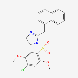 1-(4-chloro-2,5-dimethoxybenzenesulfonyl)-2-[(naphthalen-1-yl)methyl]-4,5-dihydro-1H-imidazole