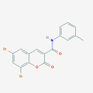 6,8-dibromo-N-(3-methylphenyl)-2-oxo-2H-chromene-3-carboxamide