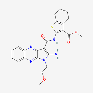 Methyl 2-[[2-amino-1-(2-methoxyethyl)pyrrolo[3,2-b]quinoxaline-3-carbonyl]amino]-4,5,6,7-tetrahydro-1-benzothiophene-3-carboxylate