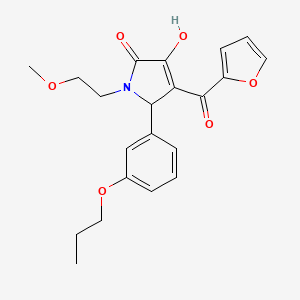 4-(furan-2-carbonyl)-3-hydroxy-1-(2-methoxyethyl)-5-(3-propoxyphenyl)-2,5-dihydro-1H-pyrrol-2-one