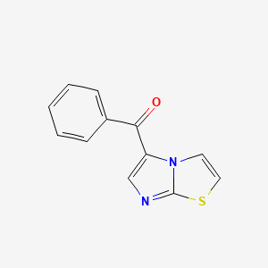 molecular formula C12H8N2OS B15097431 Methanone, imidazo[2,1-b]thiazol-5-ylphenyl- CAS No. 106833-38-9