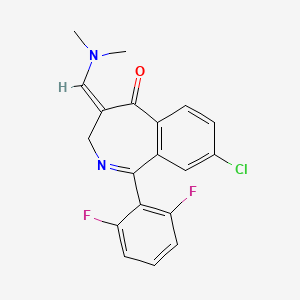 molecular formula C19H15ClF2N2O B1509745 (4Z)-8-chloro-1-(2,6-difluorophenyl)-4-(dimethylaminomethylidene)-3H-2-benzazepin-5-one 