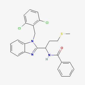 N-{1-[1-(2,6-dichlorobenzyl)-1H-benzimidazol-2-yl]-3-(methylsulfanyl)propyl}benzamide