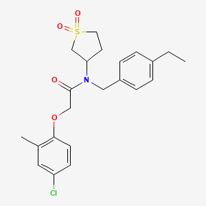 molecular formula C22H26ClNO4S B15097467 2-(4-chloro-2-methylphenoxy)-N-(1,1-dioxidotetrahydrothiophen-3-yl)-N-(4-ethylbenzyl)acetamide 