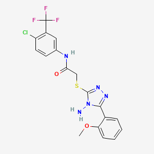 2-{[4-amino-5-(2-methoxyphenyl)-4H-1,2,4-triazol-3-yl]sulfanyl}-N-[4-chloro-3-(trifluoromethyl)phenyl]acetamide