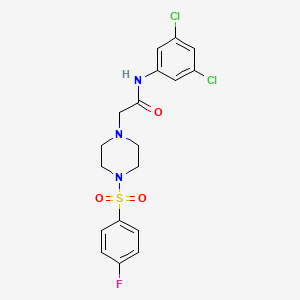 N-(3,5-dichlorophenyl)-2-{4-[(4-fluorophenyl)sulfonyl]piperazinyl}acetamide