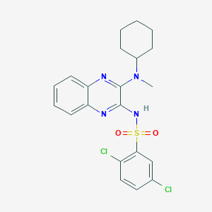 2,5-dichloro-N-{3-[cyclohexyl(methyl)amino]quinoxalin-2-yl}benzene-1-sulfonamide