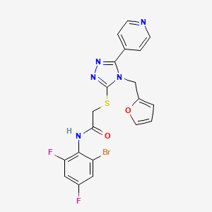 N-(2-bromo-4,6-difluorophenyl)-2-{[4-(furan-2-ylmethyl)-5-(pyridin-4-yl)-4H-1,2,4-triazol-3-yl]sulfanyl}acetamide