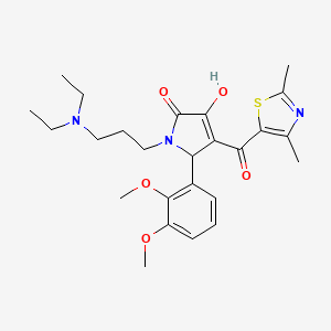 1-[3-(Diethylamino)propyl]-5-(2,3-dimethoxyphenyl)-4-[(2,4-dimethyl(1,3-thiazo l-5-yl))carbonyl]-3-hydroxy-3-pyrrolin-2-one