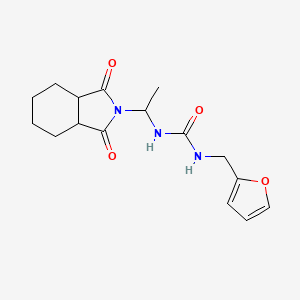 1-[1-(1,3-dioxooctahydro-2H-isoindol-2-yl)ethyl]-3-(furan-2-ylmethyl)urea