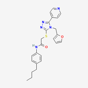 molecular formula C24H25N5O2S B15097546 N-(4-butylphenyl)-2-{[4-(furan-2-ylmethyl)-5-(pyridin-4-yl)-4H-1,2,4-triazol-3-yl]sulfanyl}acetamide 