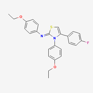 molecular formula C25H23FN2O2S B15097568 4-ethoxy-N-[(2Z)-3-(4-ethoxyphenyl)-4-(4-fluorophenyl)-1,3-thiazol-2(3H)-ylidene]aniline 