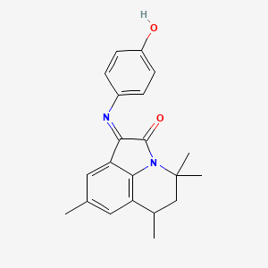 (1E)-1-[(4-hydroxyphenyl)imino]-4,4,6,8-tetramethyl-5,6-dihydro-4H-pyrrolo[3,2,1-ij]quinolin-2(1H)-one