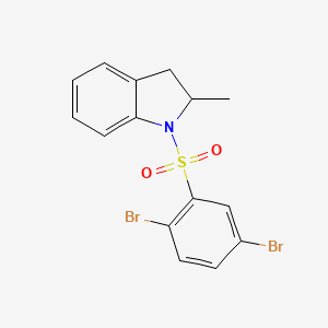 1,4-Dibromo-2-[(2-methylindolinyl)sulfonyl]benzene