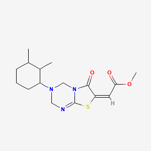 methyl (2E)-[3-(2,3-dimethylcyclohexyl)-6-oxo-3,4-dihydro-2H-[1,3]thiazolo[3,2-a][1,3,5]triazin-7(6H)-ylidene]ethanoate